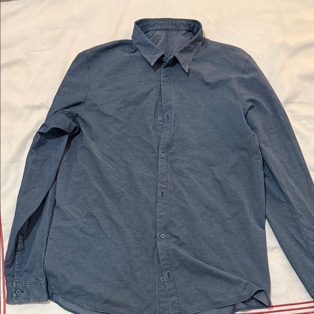 Men's lululemon commission shirt blue wash